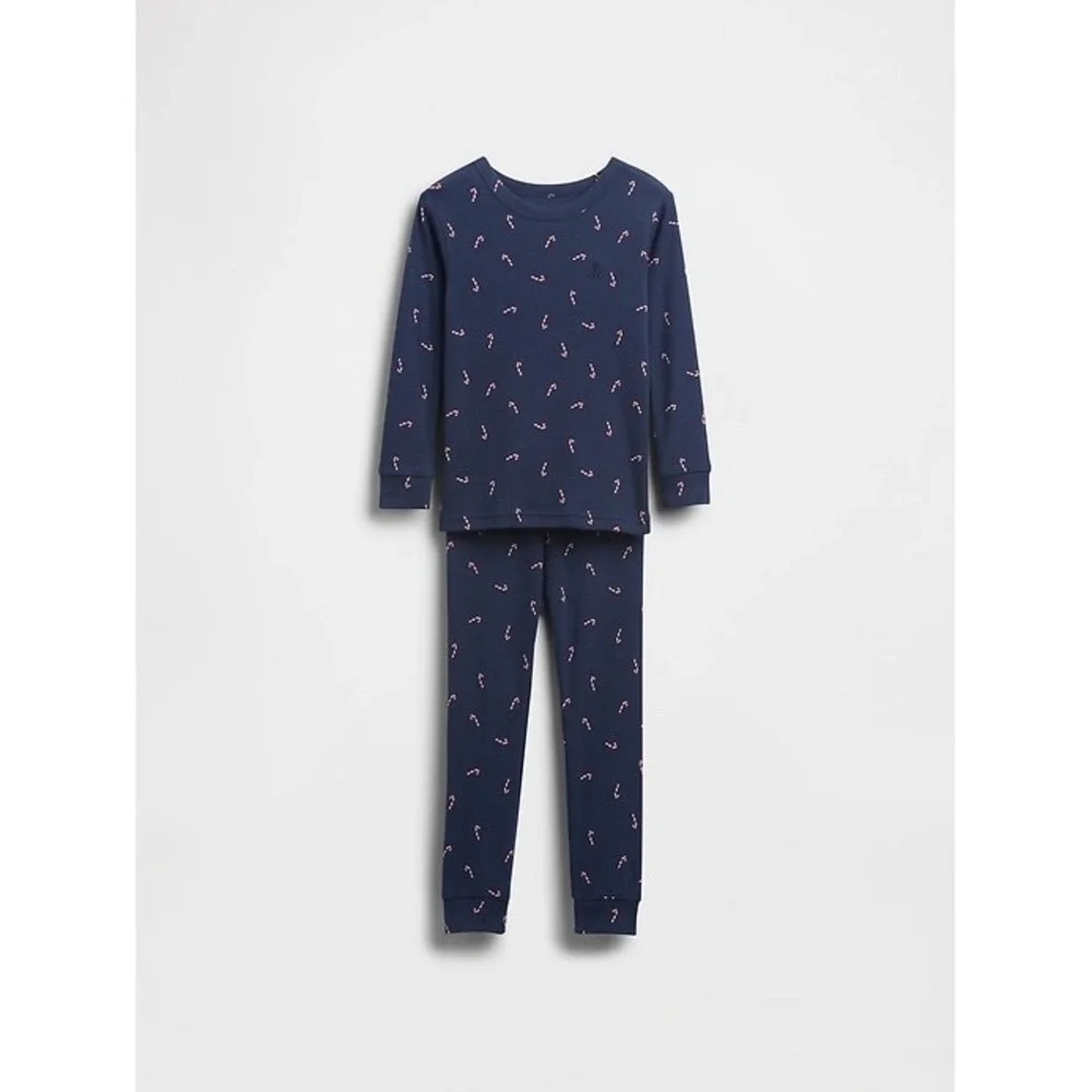 NEW‎ Gap Baby Organic Cotton Candy Cane Holiday PJ Set Christmas 12-18M